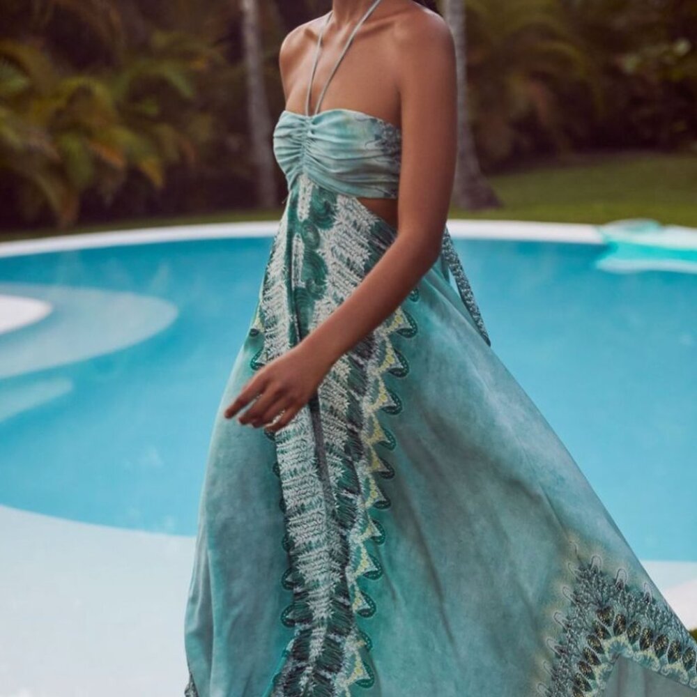 Beatriz Comacho Ariel silk cut-out dress